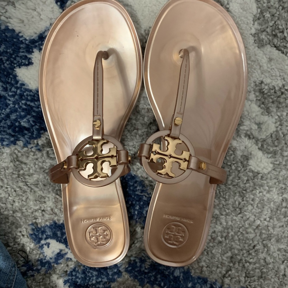 Tory Burch tan/gold sandals
